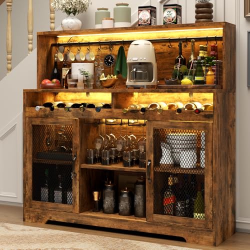Loomie Rustic Wine Bar Cabinet