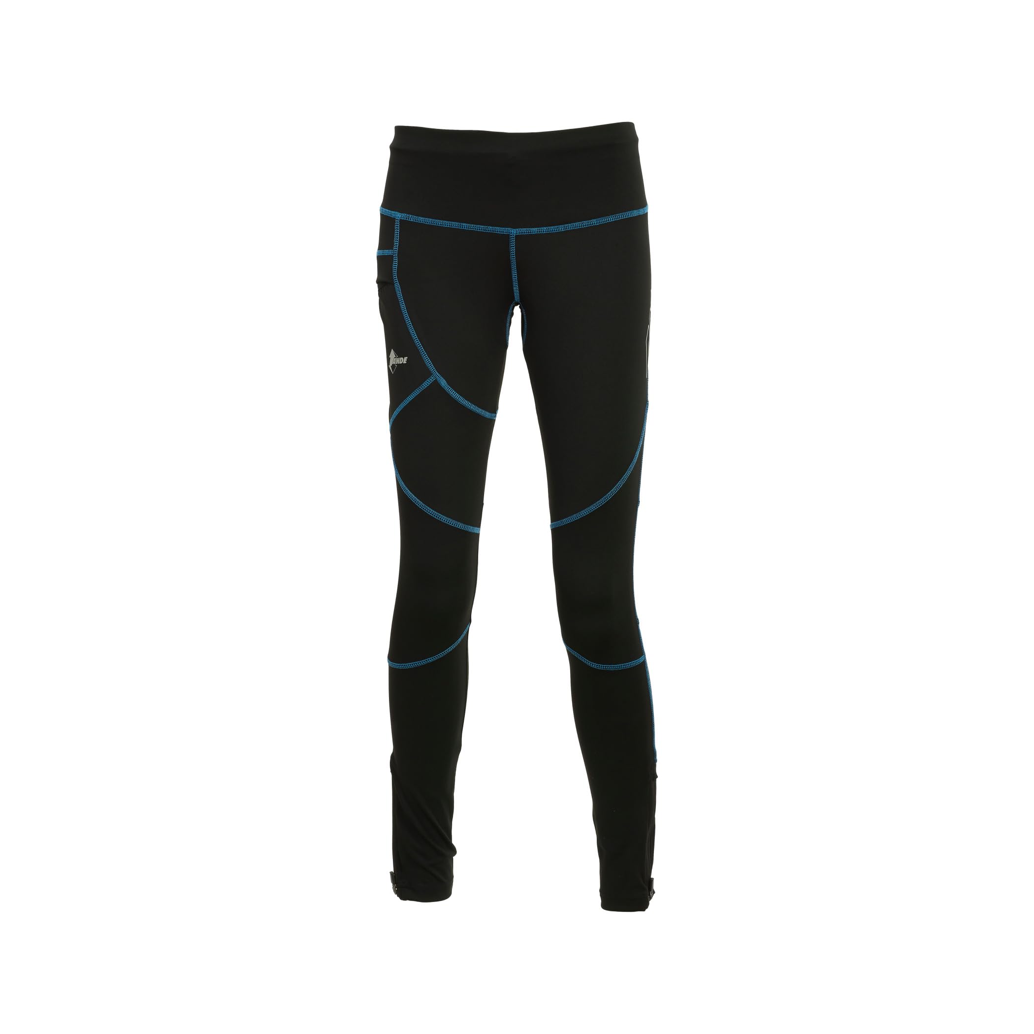 ANDE W16040-P590 - Pantalones Deportivos para Mujer, Color Negro/Azul Jewel