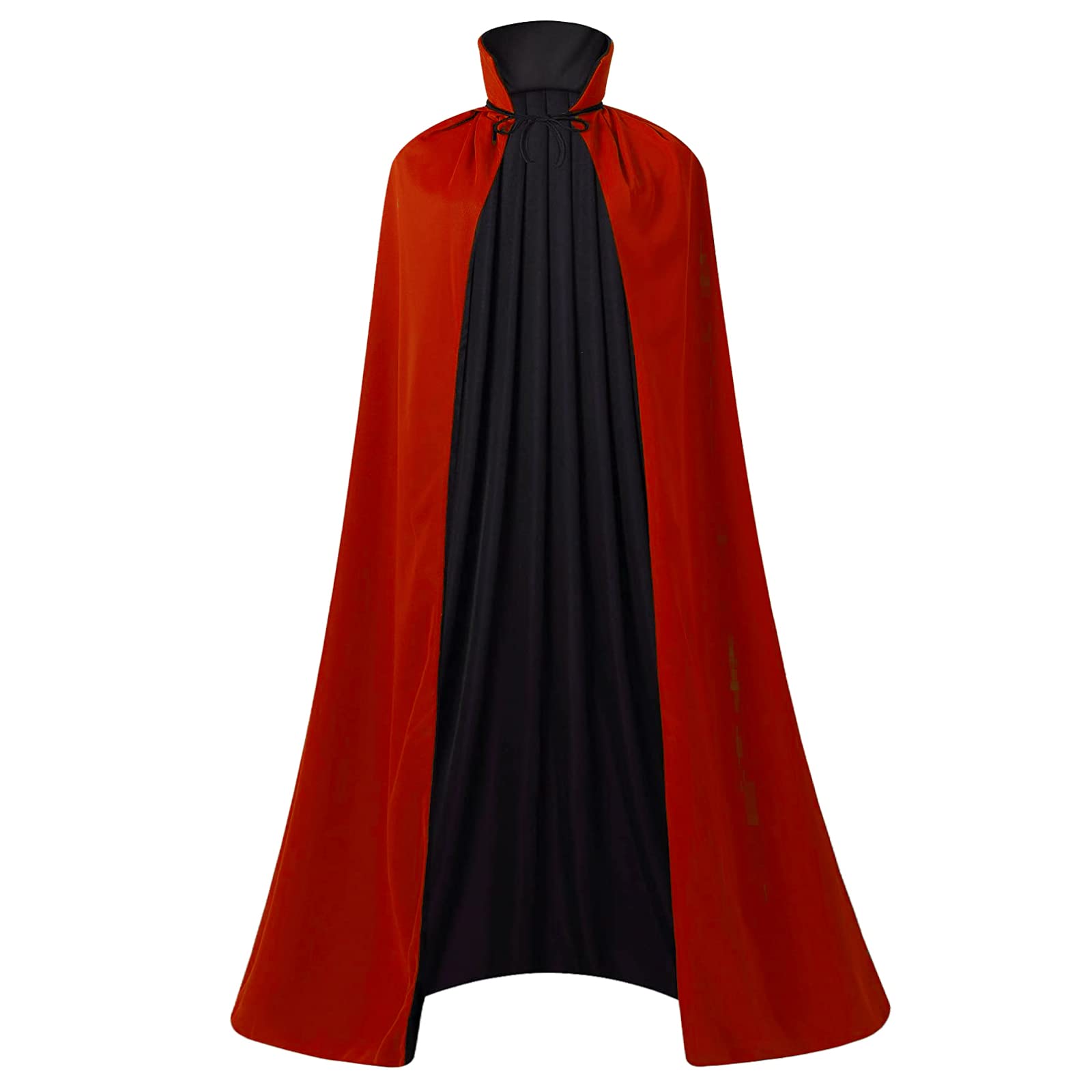 VAAT Halloween Vampire Cape Costume Adult Halloween Costume Cape Black and Red Reversible Stand Collar Cape（120CM-47inch）