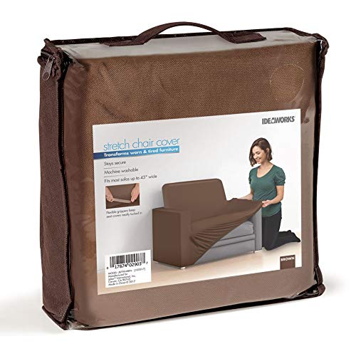 IdeaWorks Stretch Chair Cover - Brown, 1 Cushion