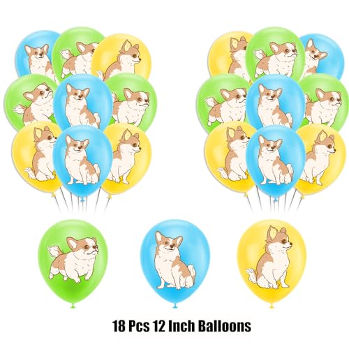 POMNUG Chihuahua Hund Geburtstag Dekorationen Nette Chihuahua Party Dekorationen beinhaltet Chihuahua Happy Birthday Banner, hängende Wirbel, Kuchen Topper, Cupcake Topper, Ballons, POMNUG-AB02