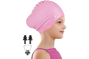 Long Hair Swimming Cap for Kid Girls Boys