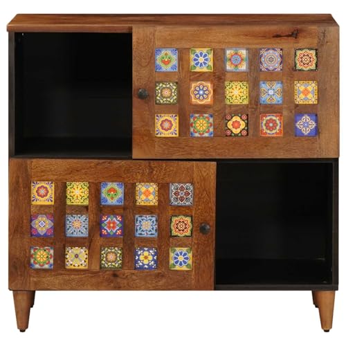 Buffet en manguier massif finition noyer au design moderne - 5