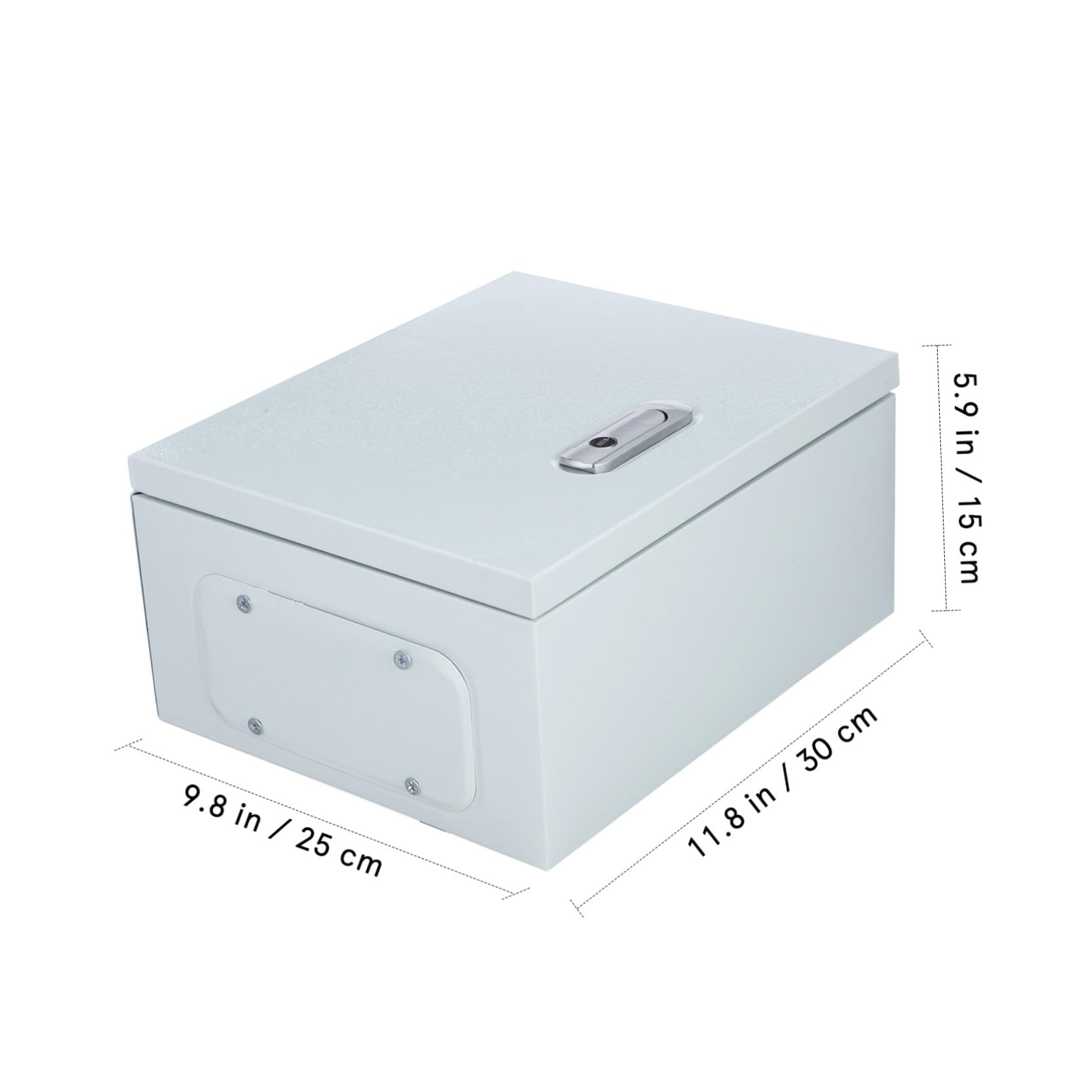 Baluue Elektroverteilerkasten Metall Spritzwassergeschützt 250x300x140mm Wetterfester Außenschaltschrank ohne Griff für Hausinstallation und Stromverteilung
