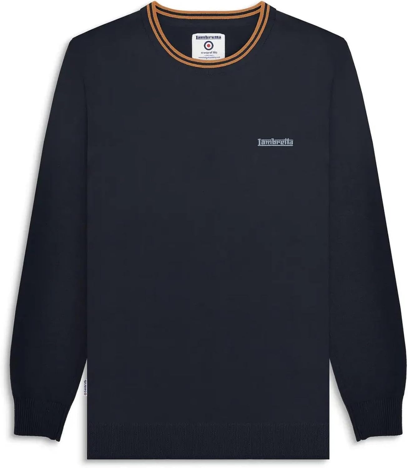 Lambretta Mens Knitted Tipped Jumper