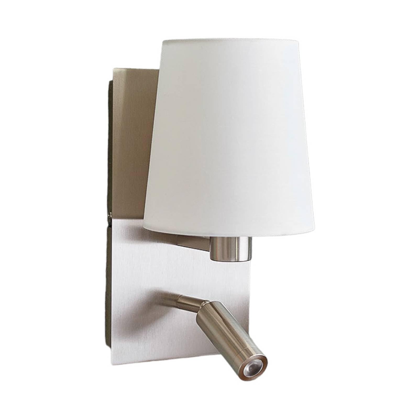 Lindby White, Nickel Wall Light Aiden (Modern) In Silver Made Of Textile For E.g. Living Room & Dining (1 Light Source, E14) From Wall Lighting Lamp