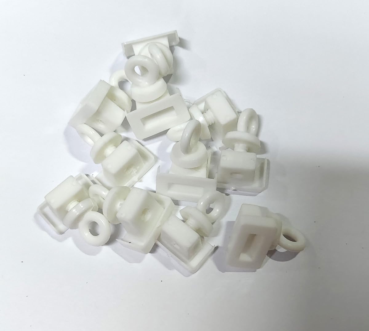 Intermediate Locks for Curtain Rails White Colour (15 Pcs)-image-0