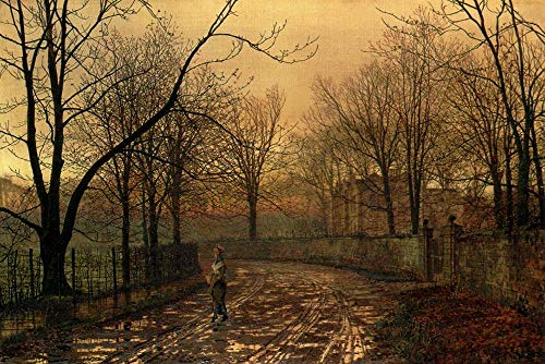 Tableau paysage crépusculaire Grimshaw pour revivre l'émotion de l'art vintage chez soi