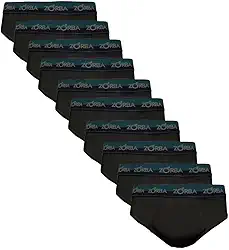 Kit 10 Cuecas Zorba Slip Max Algodão 764 Mho/Pto/Graf