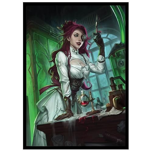 Fantasy North - Claudia Hest - Maniacal Mutagist - 100 Smooth Matte TCG Trading Card Sleeves - Fits Magic MTG Commander Pokemon and Other Card Games - Playing Card Sleeves (FN143S)