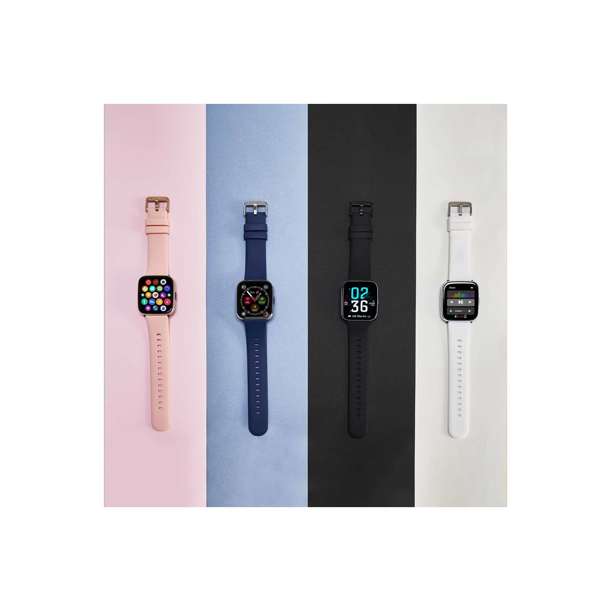 Radiant Golden Gate Collection Smart Watch z pulsometrem, monitorem ciśnienia krwi, monitorem snu i funkcją bransoletki aktywności, kompatybilny z systemem Android i iOS, Czarny, Smartphone