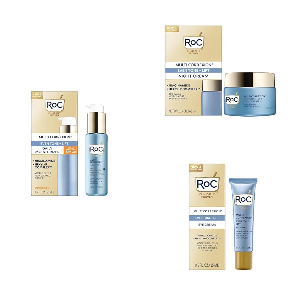 Multi Correxion 5 in 1 Anti-Aging Bundle: Daily Face Moisturizer with Broad Spectrum SPF 30, 1.7 + Facial Night Cream with Hexinol, 1.7 Ounces + Anti-Aging Eye Cream 0.5 (Packaging May Vary)