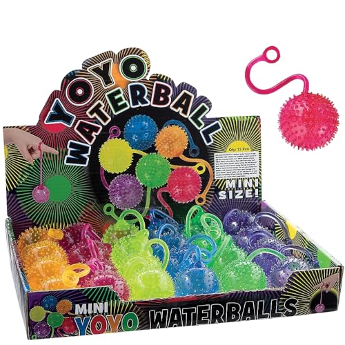Image of Fun Express Mini Neon Water YoYo Balls Bulk Set of 24