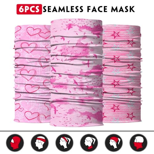 Image of Venswell Neck Gaiter Face Mask Men Women,Seamless Bandana Rave Face Cover Scarf Mask,Balaclava,Headband, Head Wrap,Headwear