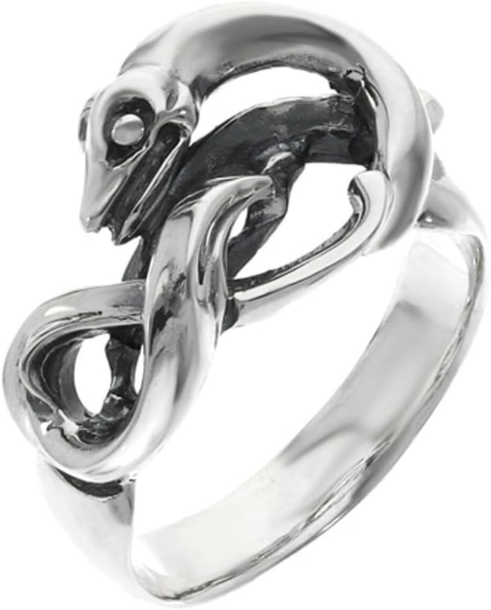 新宿銀の蔵] Que Crave スネーク リング 指輪 3～29号 メンズ シルバー