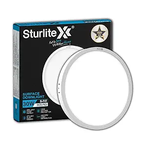 Sturlite S-FIT 30W Round LED Surface Light| 6500k Cool White Color Temperature| 2400 Lumens with CRI Tech for Accurate Color Representation - (Pack of 1)