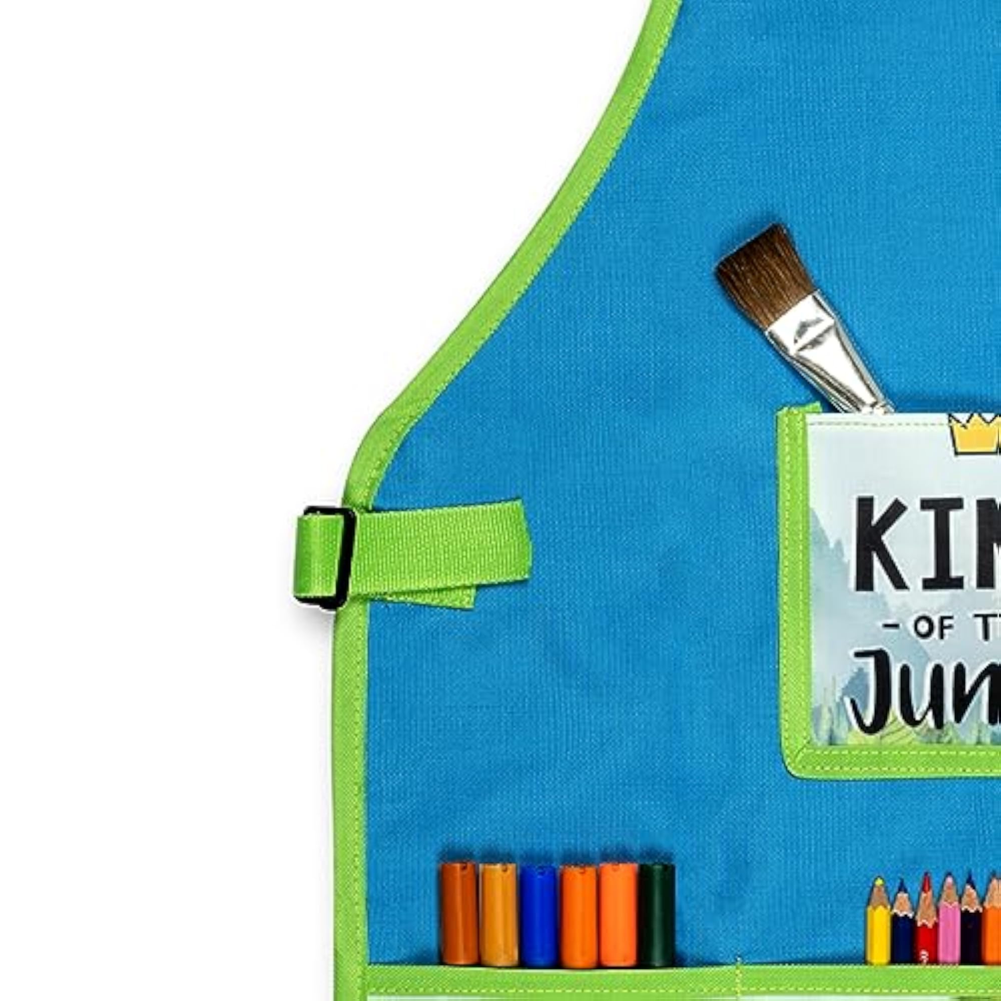 Jungle Print Kids Waterproof Washable Apron, 4 Pockets