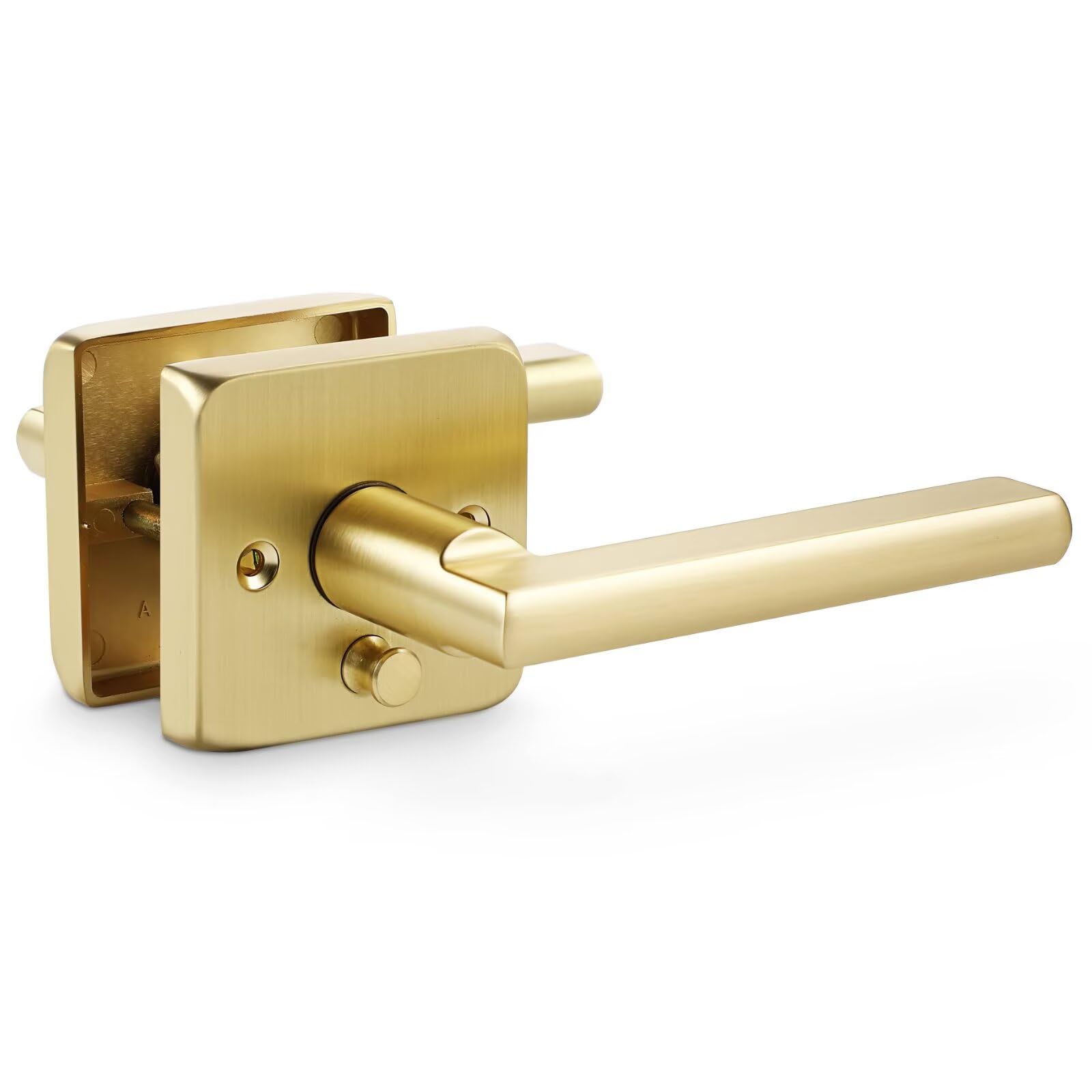 Linkaa Matte Black Door Handles - Push Lock Security -16 Linkaa Matte Black Door Handles - Push Lock Security -16