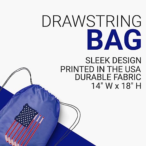 ChalkTalkSPORTS Hockey Sport Pack Cinch Sack | American Flag Sticks3
