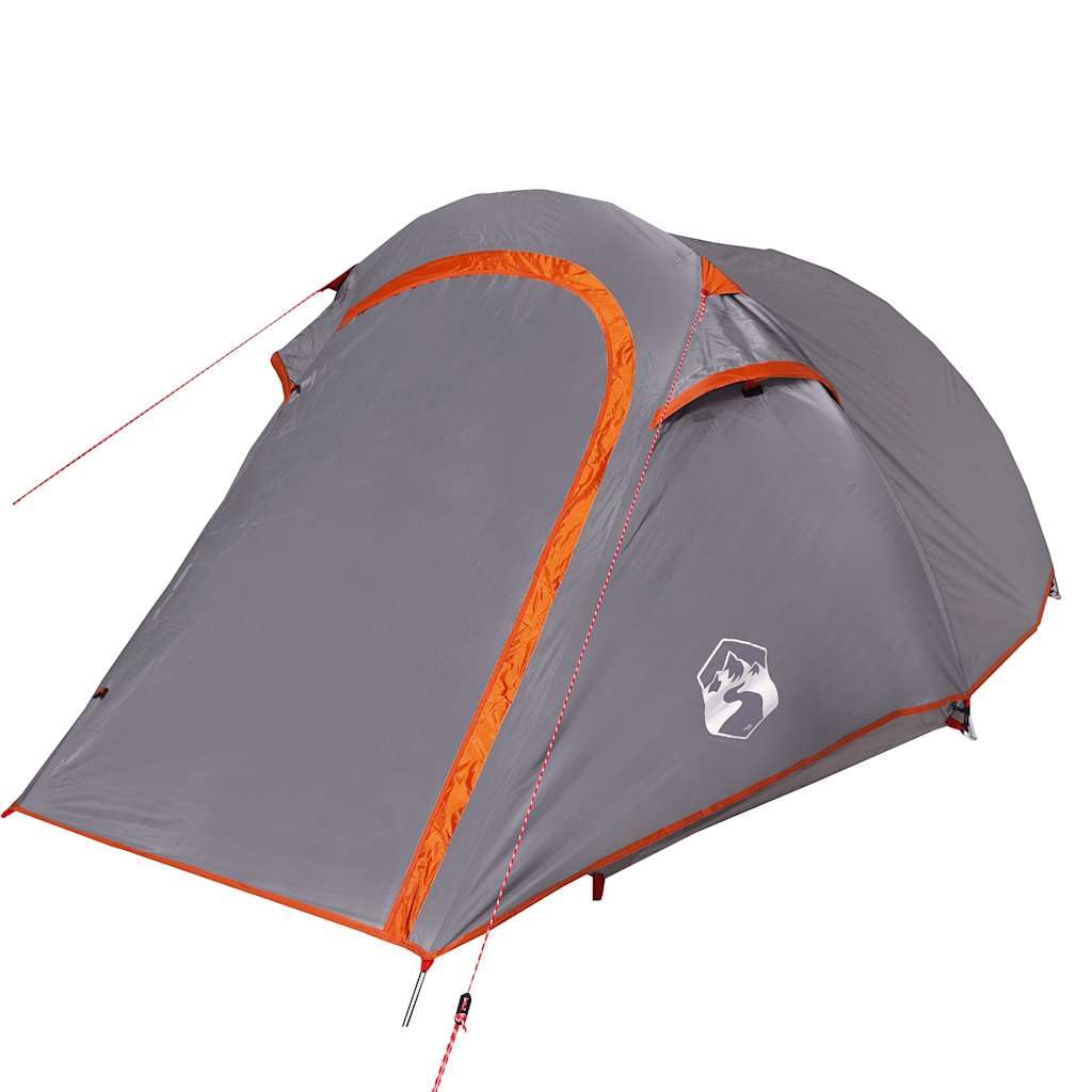 Genérico Tienda de campaña túnel 2 Personas Impermeable Gris y Naranja,Deportes,Actividades al Aire Libre,Camping y Senderismo,Tiendas de campaña-94606