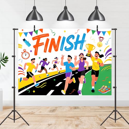 Fondo de fiesta Marathon 7x5ft para fotografía miniatura 2