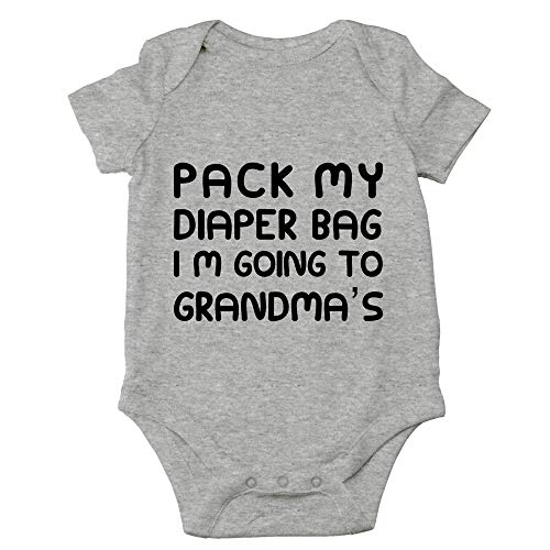 Image of CBTwear Pack My Diaper Bag, I'm Going To Grandma's House Baby Bodysuit - Cute Newborn Unisex Clothing