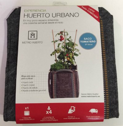 Experiencia Huerto Urbano Saco Tomatero + Plantas ECO: Amazon.es ...
