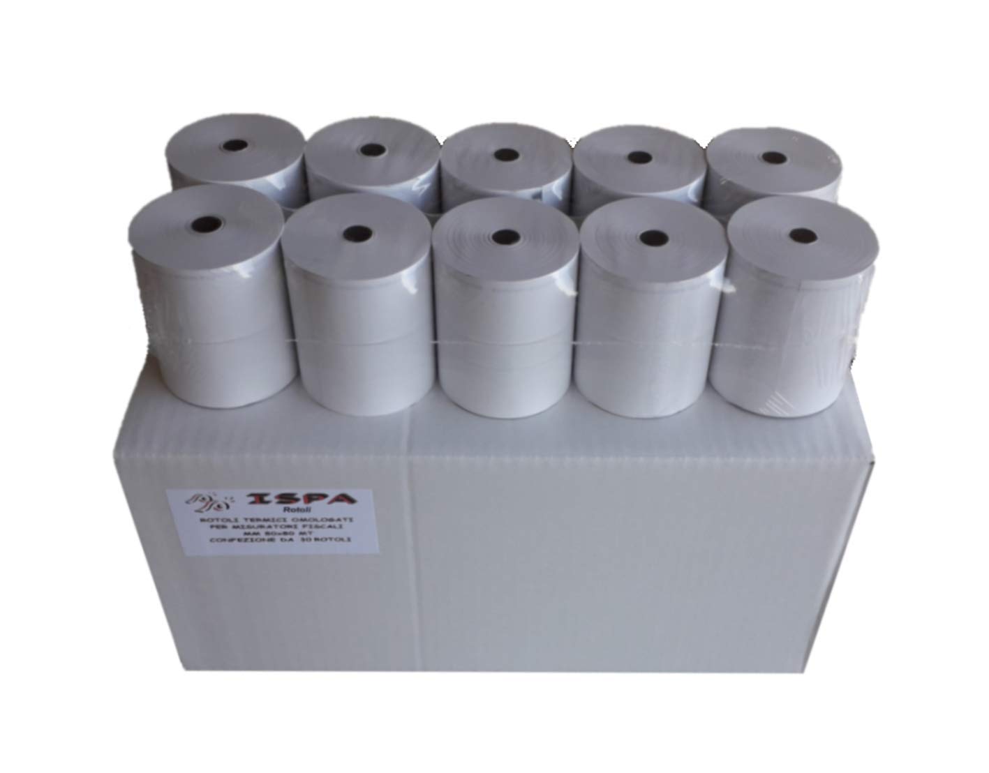 Rollos térmicos homologados para cajas registradoras, 80 x 80 mm – Paquete de 30 rollos
