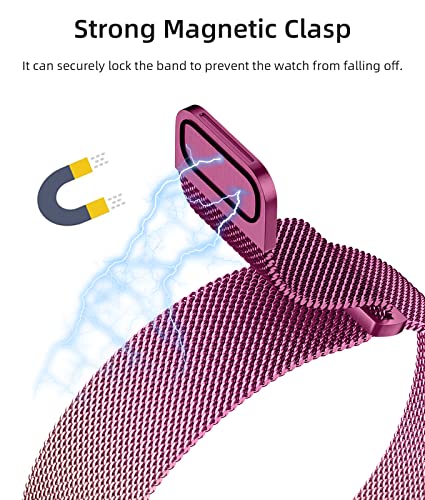 Image of Magnetic Band Compatible for Apple Watch Bands Women Men 40mm 38mm 41mm 42mm 46mm 44mm 45mm 49mm, Stainless Steel Mesh Metal Sport Strap Wristband iWatch Series 11 10 9 8 7 6 5 4 3 2 1 SE Ultra