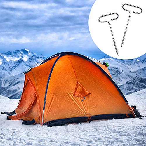 Lfutari Ice Ancho Tool Kit,1Pc Ice Anchor Drill Adapter With 4Pcs Threaded Peg Ice Fishing Shelter Stake Nail, Universal Ice Fishing Anchors Tool Set For Ice Insert Sewing (Set 1) #TOP3