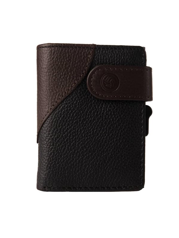 bacca bucci TurboPop Leather Wallet with Metal Card Ejection Mechanism Black and Brown-picture-50