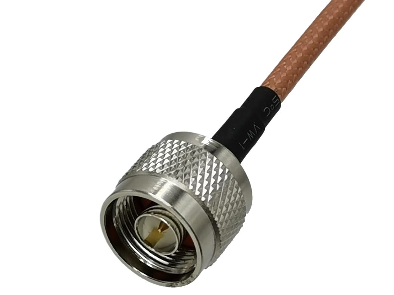 LIHUA 1 szt. RG142 N wtyczka męska do wtyczki męskiej SMA zaciski zaciskowe złącze koncentryczne pigtaile kabel nowy 6 cali ~ 20 m (75 cm)