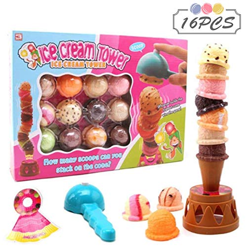 BigOtters Balancing Tower Game, Ice Cream Tower Balancing Game Stacking Game Ice Cream
