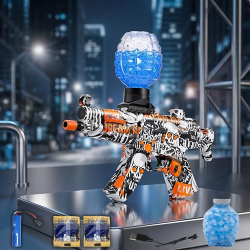 Image of VikriDA Electric MP5 Automatic Blaster Gun with Target & Soft Balls | Realistic Shooting - Outdoor Battle Play Airsoft Toy Gun with Bullets for Kids