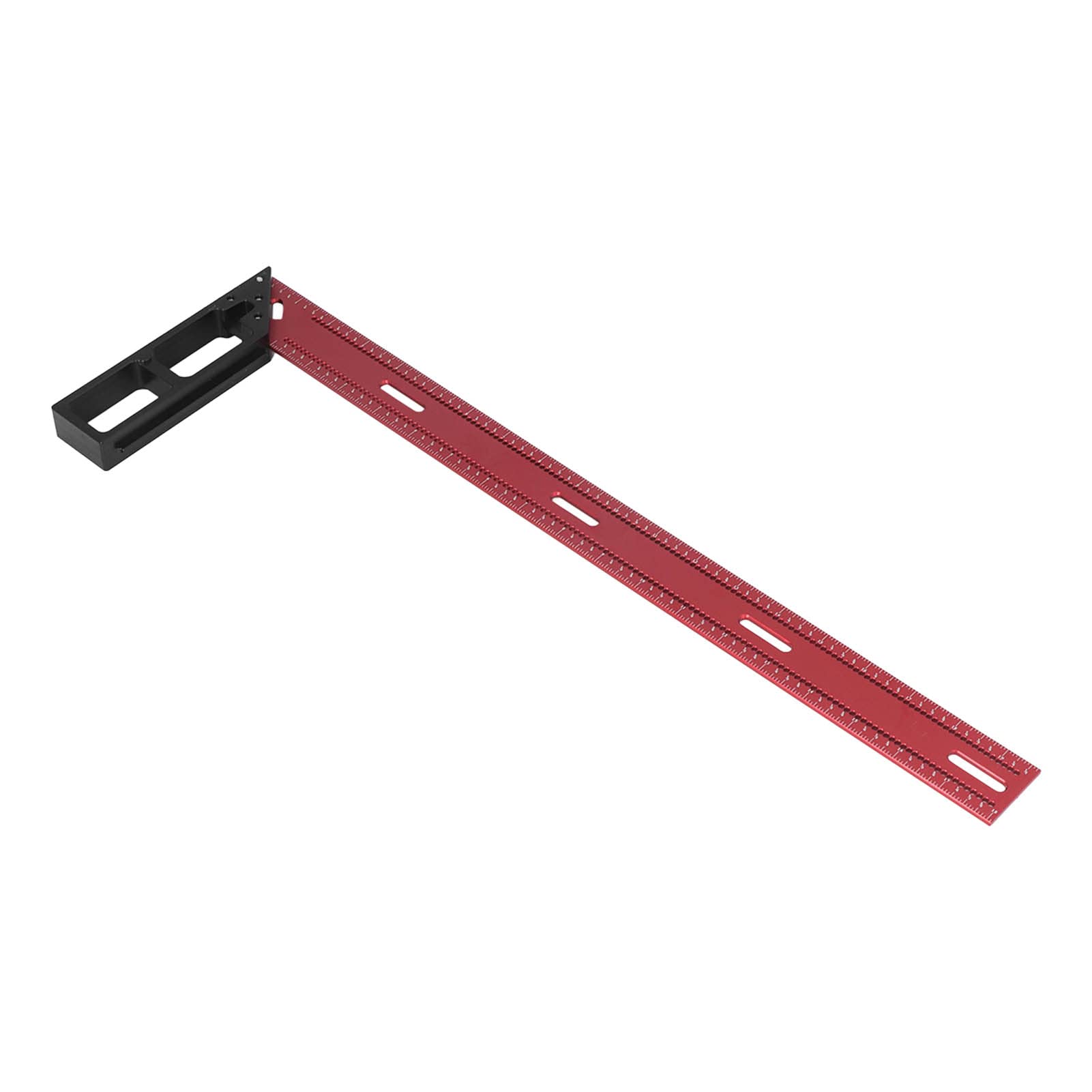 Regla de carpintería, herramienta de carpintería, regla de trazado de aluminio con peso y carpintería y bricolaje (50cm)