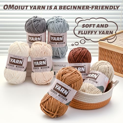 Image of Pine Green Fluffy Chenille Yarn for Crocheting - Baby Yarn for Crocheting Soft Blanket - (100g /87.4yds) Crochet Amigurumi Chunky Yarns - Super Bulky 5 Velvet Yarns