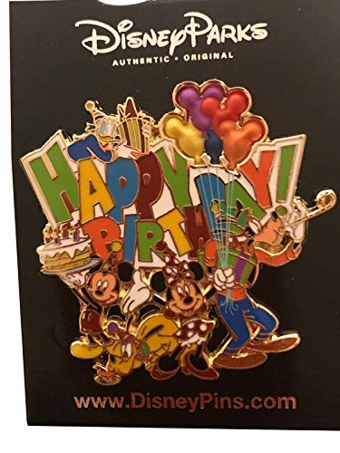Disney Pin/DLR Happy Birthday FAB5 Free D balloons Pin2