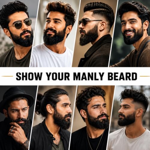 Image of Khadi Organic Beard Growth Oil with Coffee Beans & Almond Oil for Men | Fast Absorption, Non-Sticky & Nourishes Patchy Beard | 50 ML
