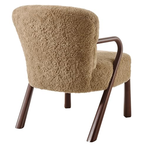 Sillón acolchado peluche menta arena miniatura 7