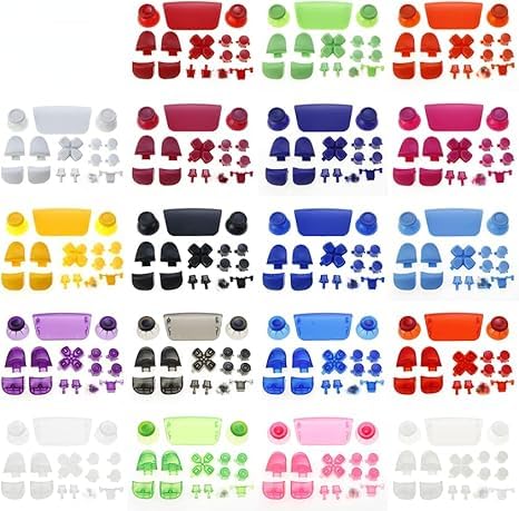 Full Set Joysticks Dpad Button R1 L1 R2 L2 Direction Key ABXY Trigger Buttons for PS5 V2 2.0 BDM-020 Controller (Clear Black)