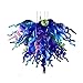 Produktbild NBVCX Wohnaccessoires B70 * H70cm Kronleuchter aus mundgeblasenem Glas Blaue Kronleuchter aus Kristall