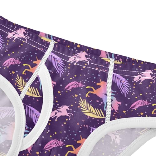 Little Boys Briefs Rainbow Unicorn Soft Cotton Toddler Underwear in Sizes 2/3t, 4t, 5t, 6 and 84