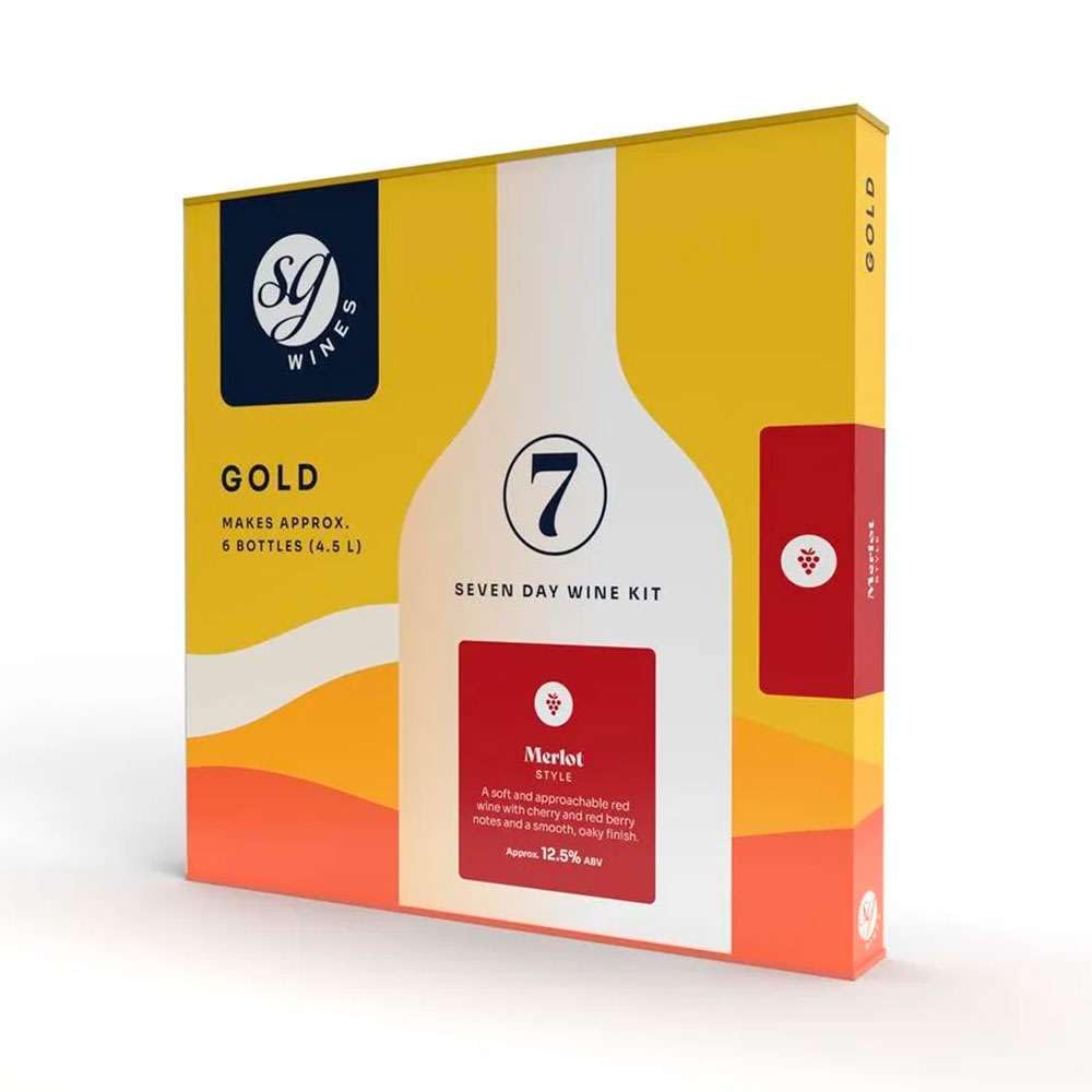 Kit para hacer Vino Tinto Merlot 4,5 L 6 botellas con levadura nutrientes clarificantes estabilizador