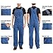 HISEA Men's Denim Bib Overalls, Men's Overalls Workwear with Adjustable Straps and Convenient Tool Pockets