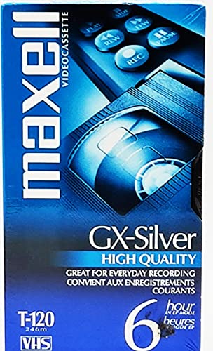 Videocasete Maxell T-120 resistente para documentar grabaciones largas a intervalos de tiempo