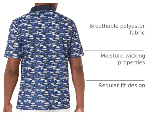 Image of Amazon Essentials Men's Regular Fit Golf Polo Shirt, Moisture-Wicking Quick Dry, Recycled Polyester, Short Sleeve