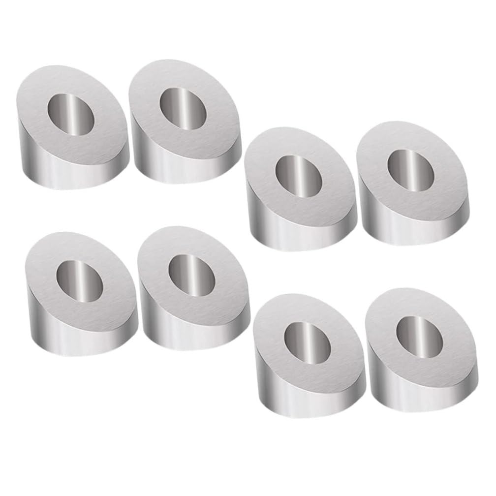 jojofuny 8Pcs Stainless Steel Angle Beveled Washers for Cable Railing Heavy Duty Deck Post Base Fittings for Round Curve Surfaces Durable Connection for DIY Projects