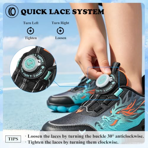 Image of Boys Girls Sneakers Kids Running Tennis Sports Casual Shoes | Breathable Lightweight Comfortable Cushioned No-tie Athletic Outdoor Walking School