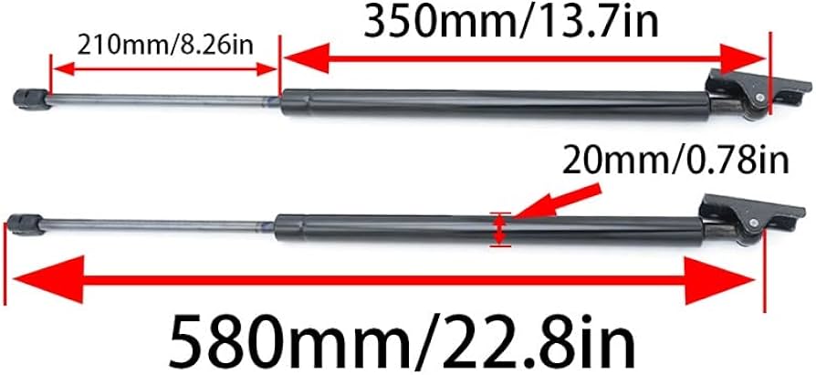 2 stuks achterklep gasveren voor Jeep Cherokee XJ 1984-1994 (OEM:8955000630)-60.6cm,kofferbak achterdemper achterklep houder ondersteunt gasveren interieur accessoire