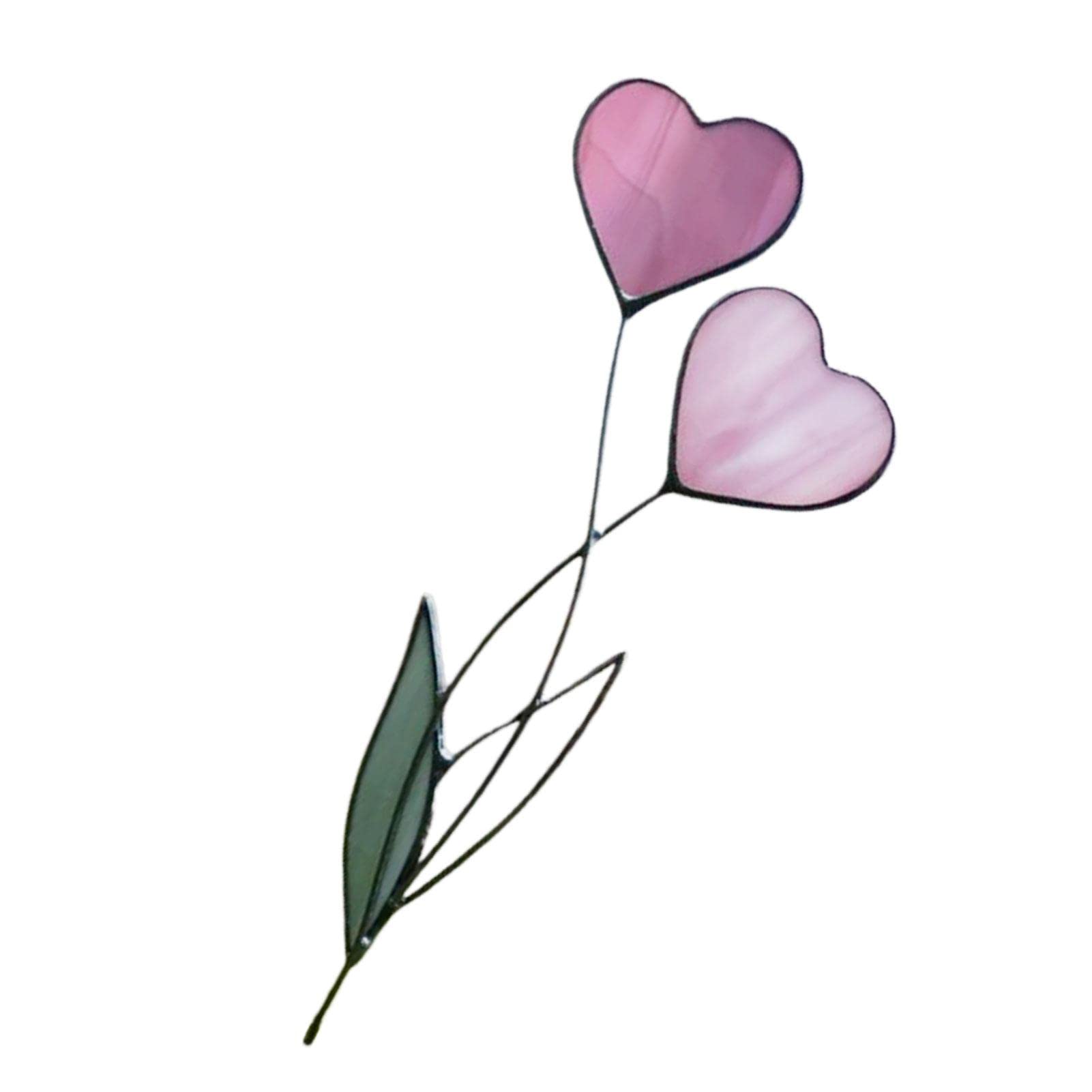 Piquet De Jardin En Métal En Forme De Cœur Coloré - Décoration Pour Massifs, Gazon - 20 Cm